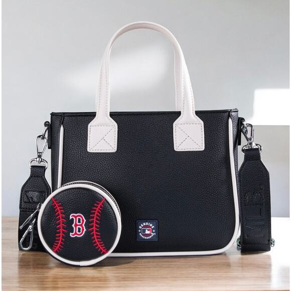 MLB Boston Red Sox Small Black Crossbody/Tote w/ Coin Pouch *NEW in Package* - Picture 2 of 7